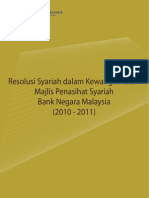 Resolusi Syariah Dalam Kewangan Islam2010 - 2011