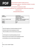 Om 0017 – Advanced Production Planning and Control Winter 2014