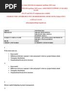 Pm 0015 – Quantitative Methods in Project Management Winter 2014