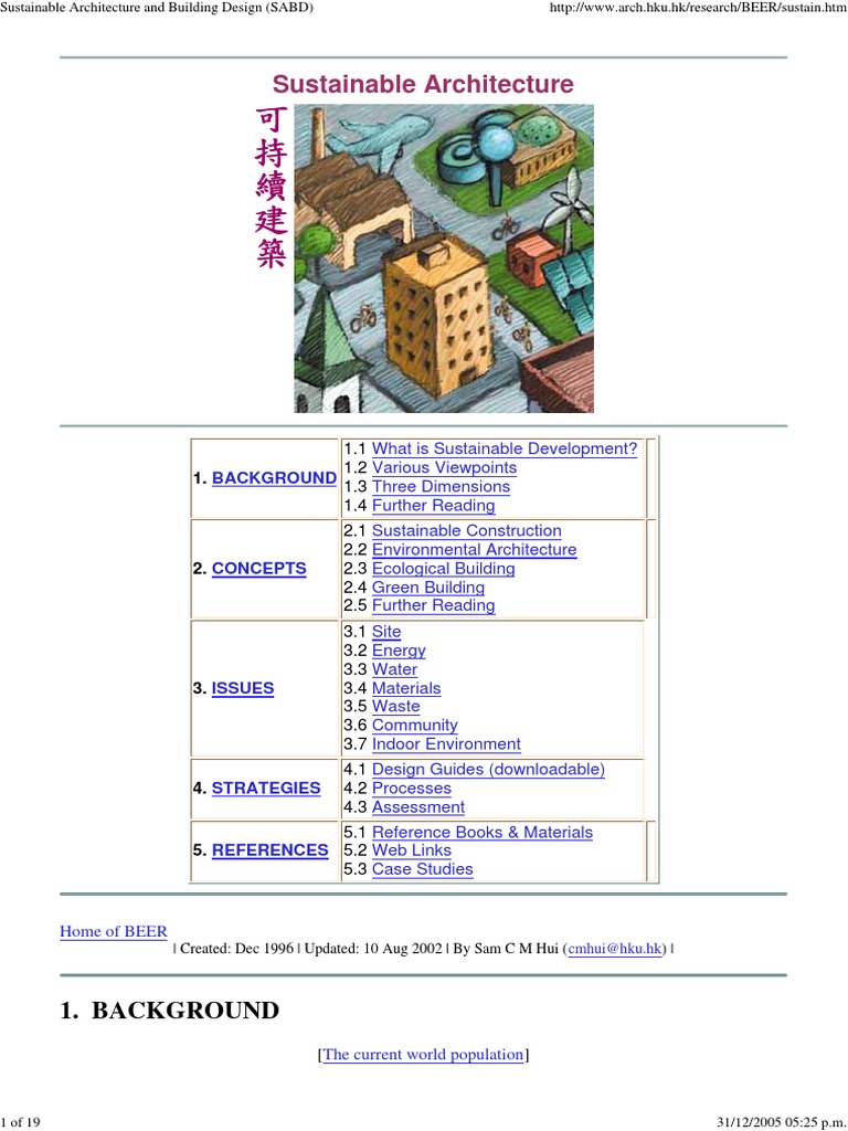 Sustainable Architecture Overview | PDF | Green Building | Sustainable ...