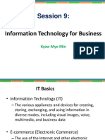 Session 9 Information Technology for Business 