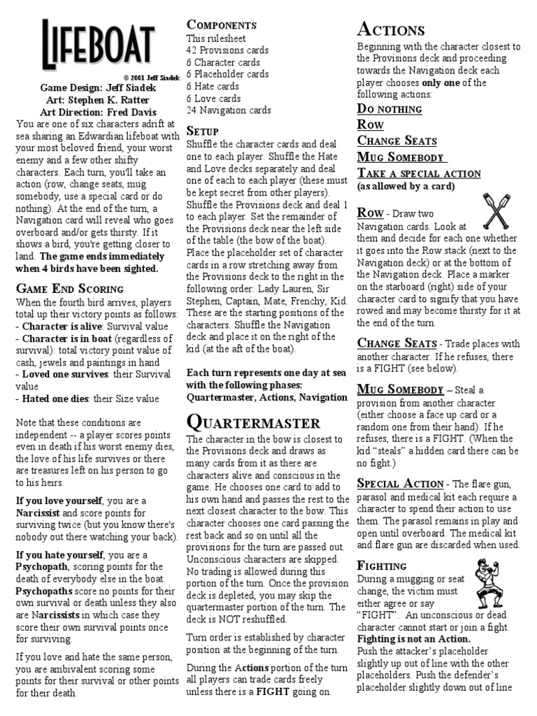 Lifeboat Rules PDF Leisure Violence