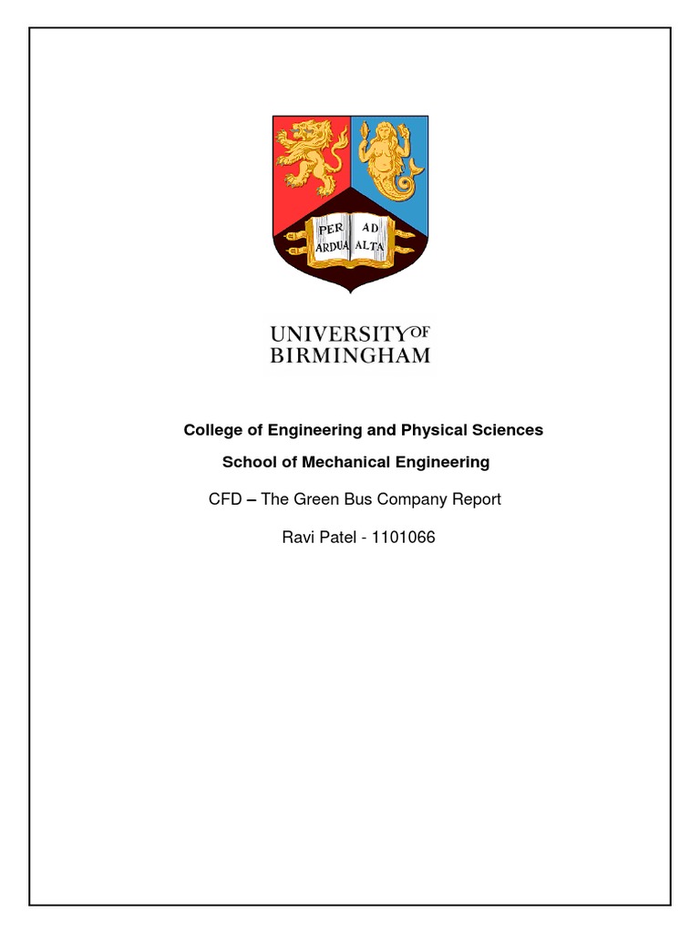 CFD Report - Aerodynamic Bus | PDF | Turbulence | Boundary Layer