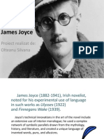 James Joyce: Proiect Realizat De: Olteanu Silvana