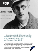 James Joyce: Proiect Realizat De: Olteanu Silvana