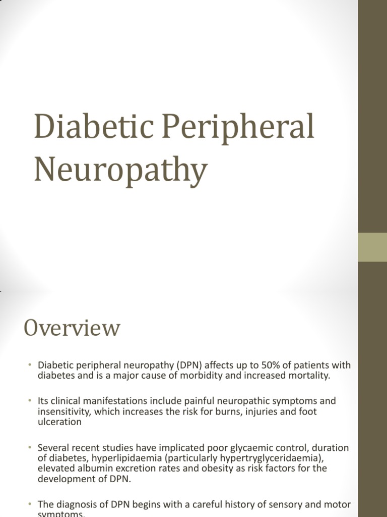 Diabetic Peripheral Neuropathy | PDF | Peripheral Neuropathy | Diabetes ...