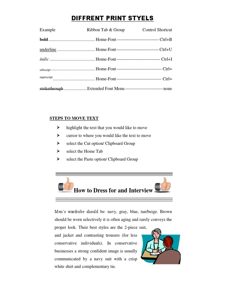 MS Word Practical Exercises Guide | PDF | Technology & Engineering
