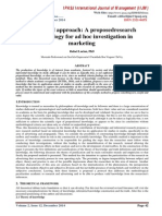 Inferential Approach: A Proposedresearch Methodology For Ad Hoc Investigation in Marketing
