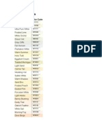 Neutral Colors and General Purpose Colors Chart