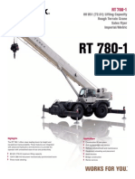 80 US T (72.6 T) Lifting Capacity Rough Terrain Crane Sales Flyer Imperial/Metric