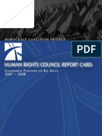 2007-2008 Human Rights Council Report Card