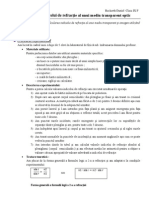 Determinarea Indicelui de Refracţie Al Unui Mediu Transparent Optic