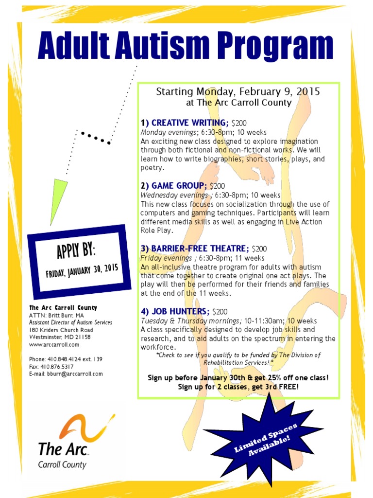 Adult Autism Programs at The Arc Carroll | PDF | Travel