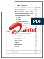 Project Report On Airtel Product Launch and Sales and Distribution Channel Management