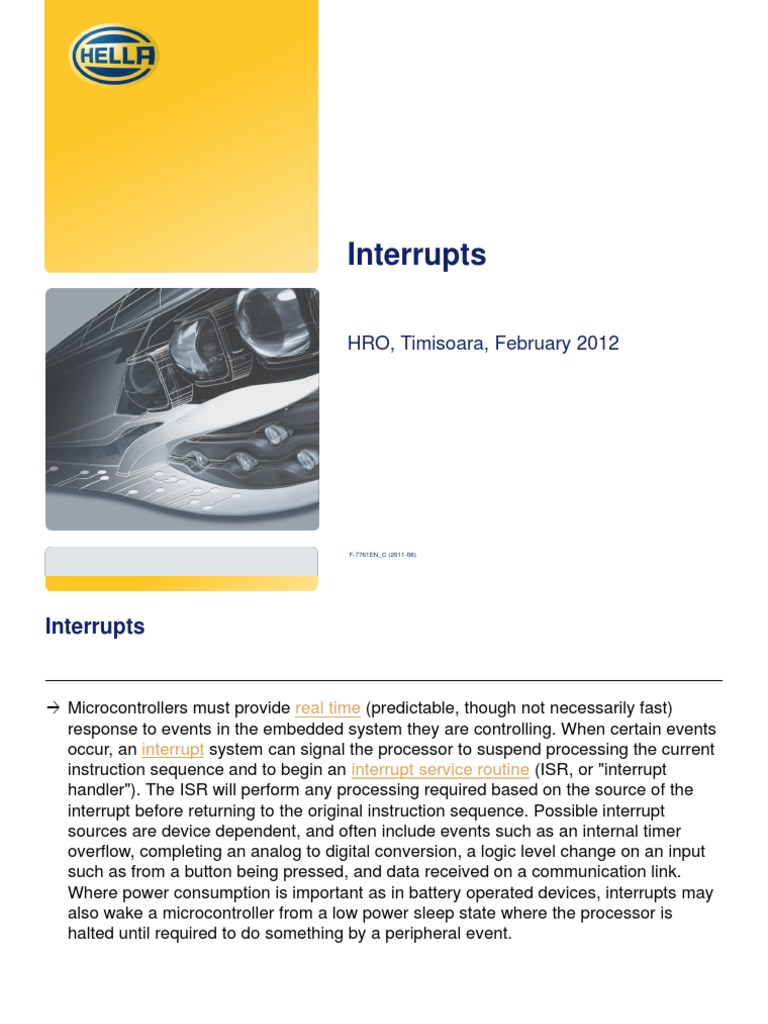 Interrupts: HRO, Timisoara, February 2012 | PDF | Business | Computers