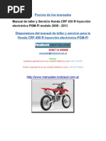 Crf 450 Manual | Transmisión (Mecánica) | Motocicleta