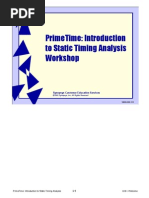 Synopsys PrimeTime - Introduction To Static Timing Analysis Workshop