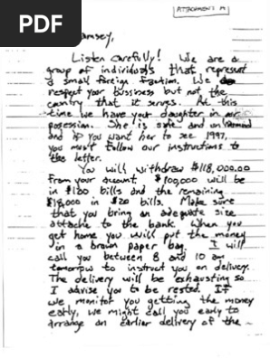 Jonbenet Ramsey Ransom Note Typed