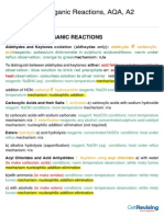 Summary of Organic Reactions A