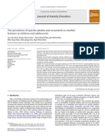 The Prevalence of Specific Phobia and Associated Comorbid Features in Children and Adolescents