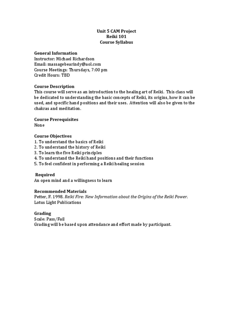 Michaelrichardso6-Hw499-Unit 5-Syllabus | PDF | Career & Growth