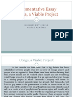 Argumentative Essay Conga, A Viable Project: Rosario Katherine Muñoz Ramírez