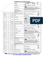 schedule for jan 2015