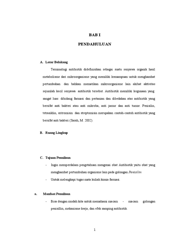 Makalah Antibiotik