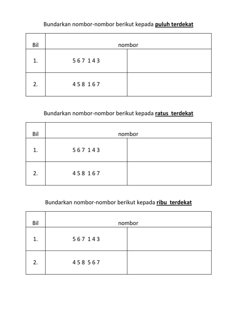 Bundarkan Nombor Pdf