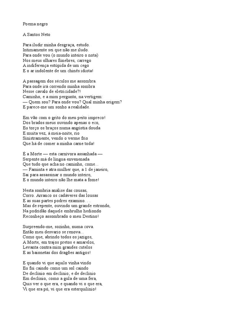 Enem 2014 A Poesia De Augusto Dos Anjos