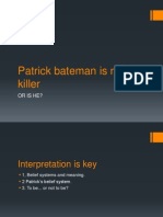 Patrick Bateman Is Not A Killer Again
