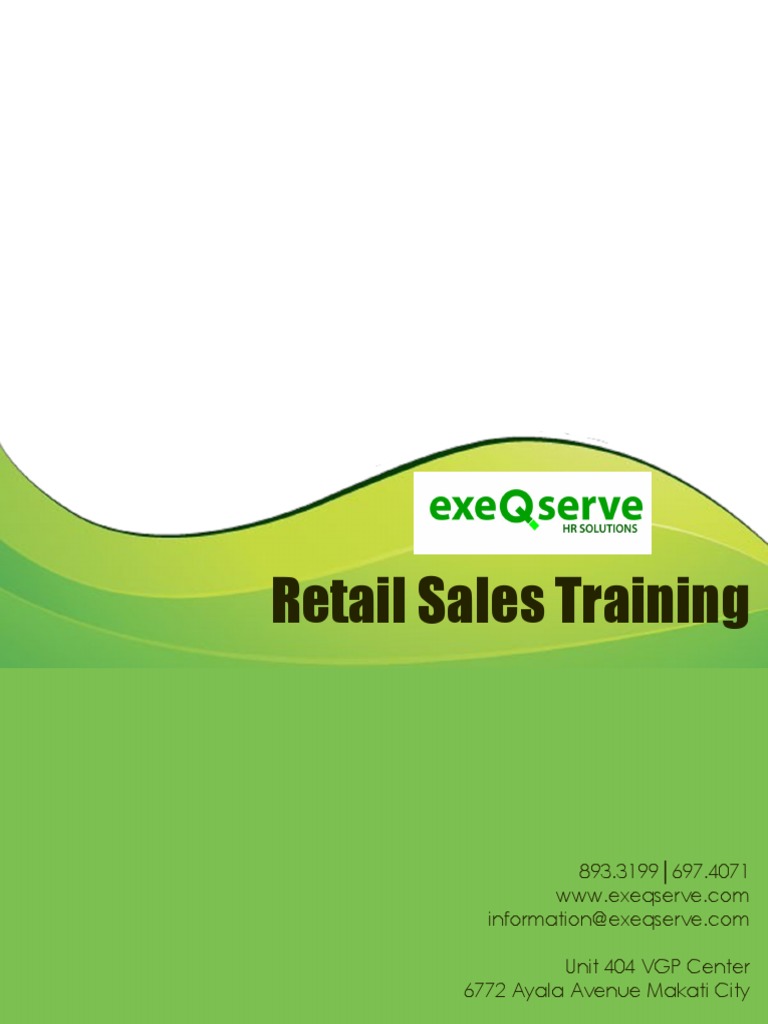 Retail Sales Training Techniques Overview | PDF | Sales | Retail