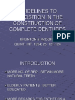 Guidelines To Lip Position in The Construction of Complete Dentures