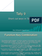 Short Cut Keys in Tally 9