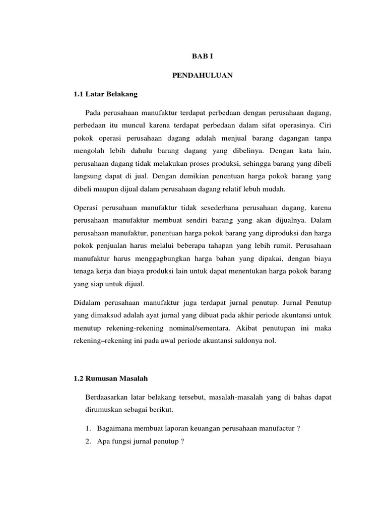 Makalah Laporan Keuangan Pt Manufactur