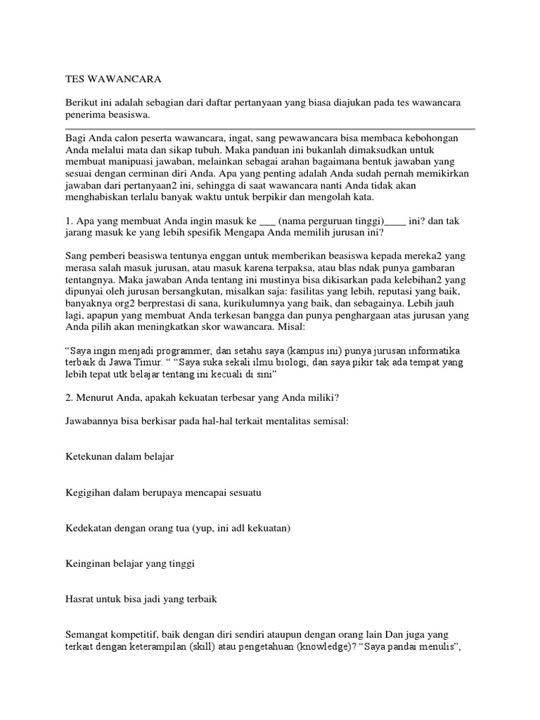 Tes Wawancara