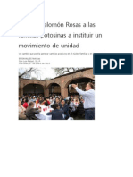 7/01/2015 Exhorta Salomón Rosas A Las Familias Potosinas A Instituir Un Movimiento de Unidad