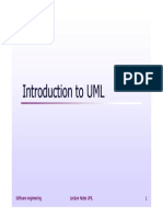 Introduction To UML: Software Engineering Lecture Notes UML 1