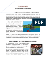 Contaminación y sus efectos en la salud y el medio ambiente