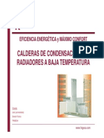 3 Calderas de Condesacion Con Radiadores a Baja Temperatura TRADESA Fenercom 2014