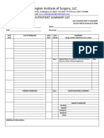 Outpatient Summary Form