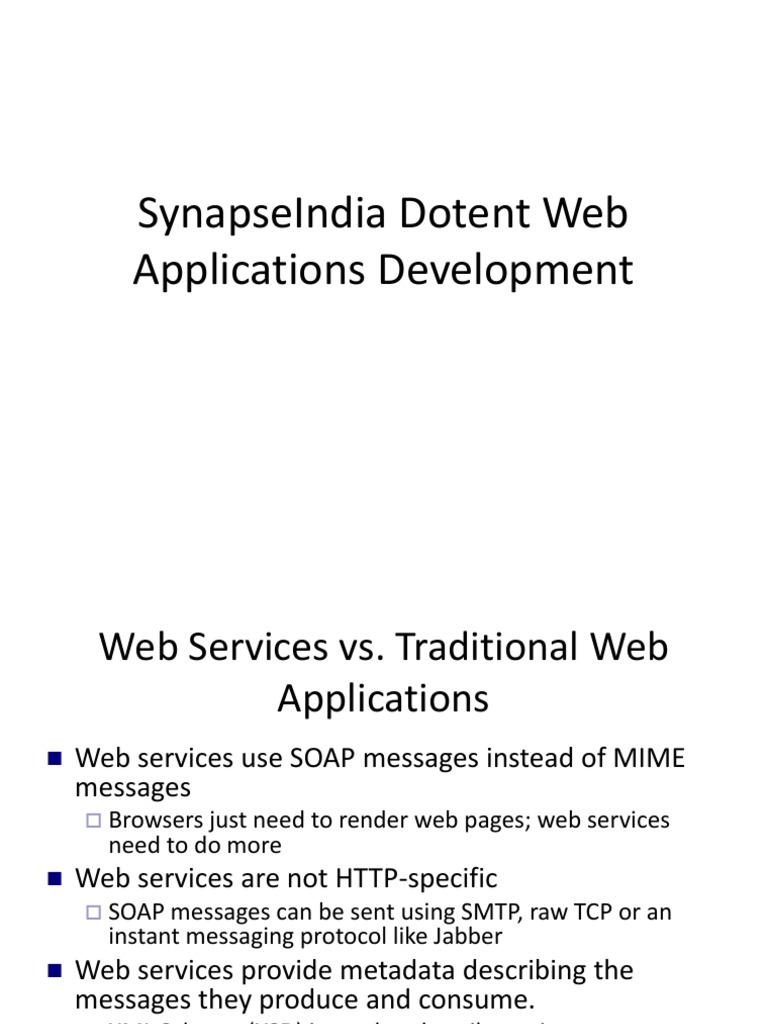 SynapseIndia Dotent Web Applications Development | PDF
