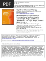 Development and Psychometric Investigation of An Inventory To Assess Fight, Flight, and Freeze Tendencies The Fight, Flight, Freeze Questionnaire 2014 Cognitive Behaviour Therapy