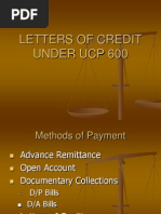 Letters of Credit Under Ucp 600