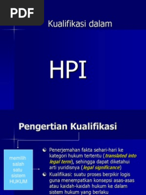 Kualifikasi Dalam Hpi