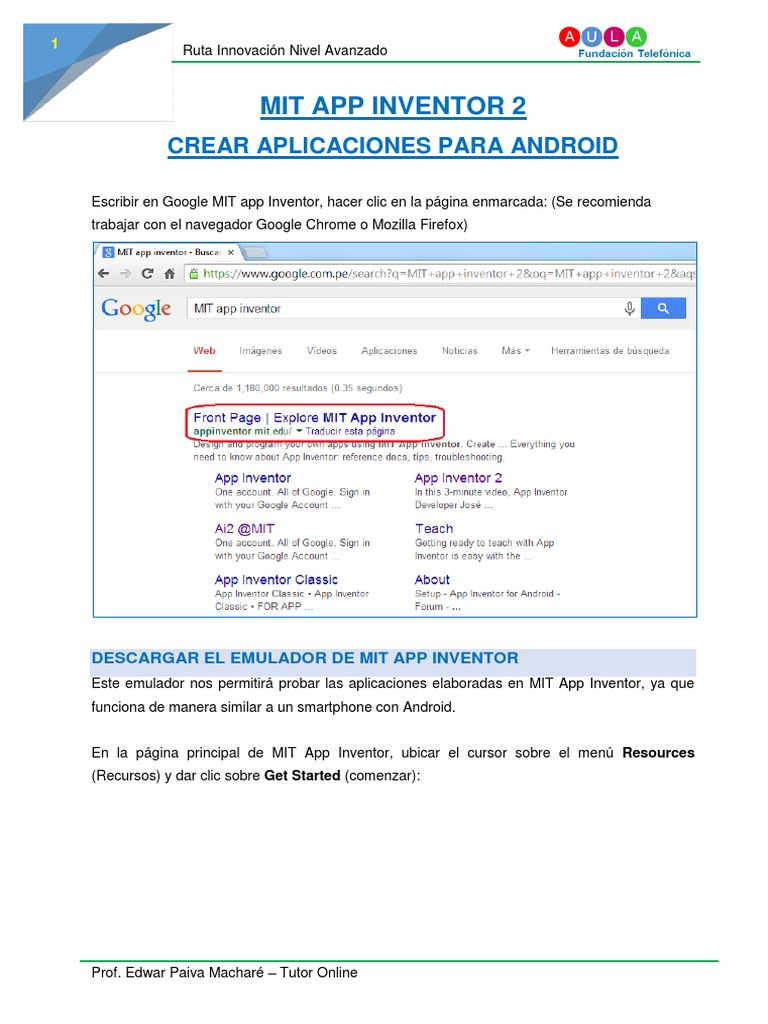 Tutorial Mit App Inventor 2 Descargar Gratis Pdf Point And Click