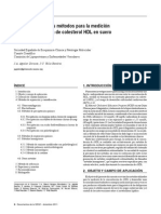 Lipoproteínas-Actualización de Los Métodos para La Medición de La Concentración de Colesterol HDL en Suero-Recomendación (2011)
