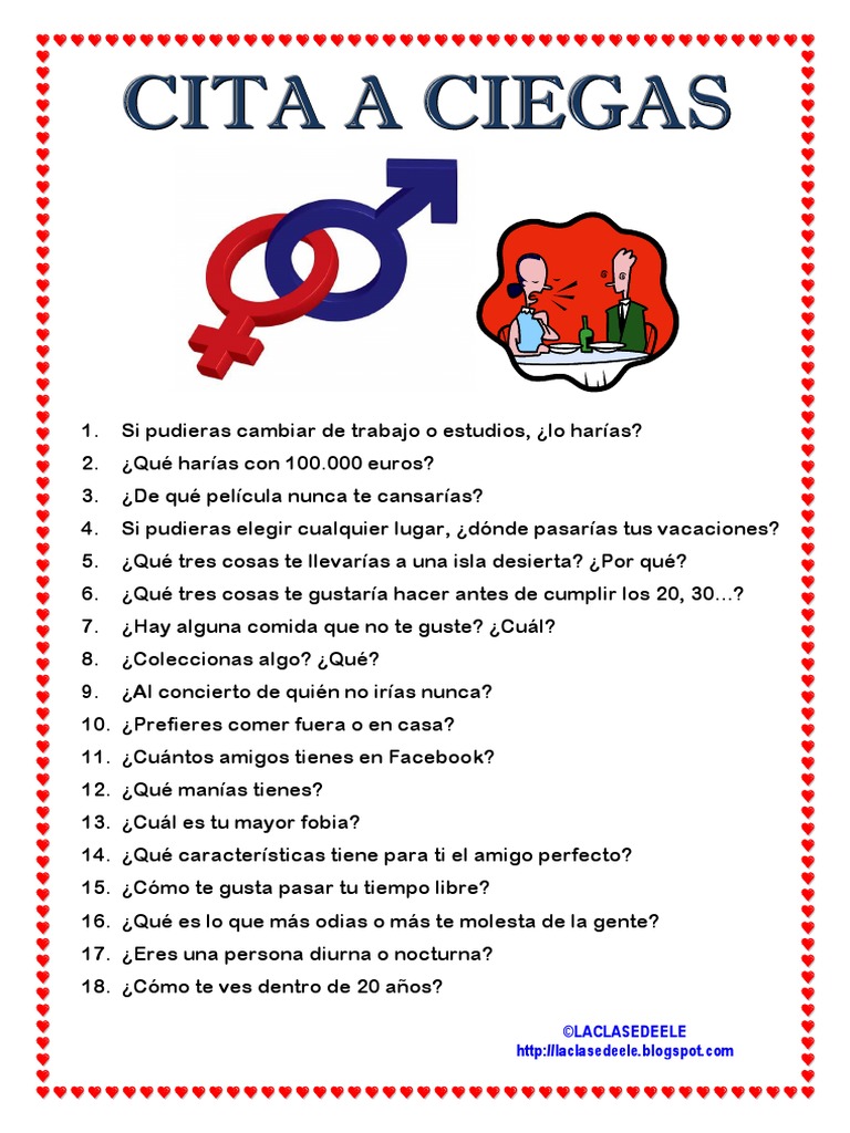 Cita A Ciegas | PDF | Estilo de vida, image size:768x1024