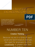 Top 10 Benefits of an Engineering Career
