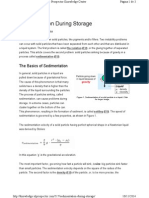 Sedimentation During Storage